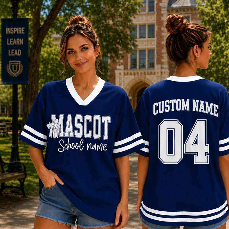 Personalized Mascot Name And Number Plaid Number Print Teacher Mesh Jersey