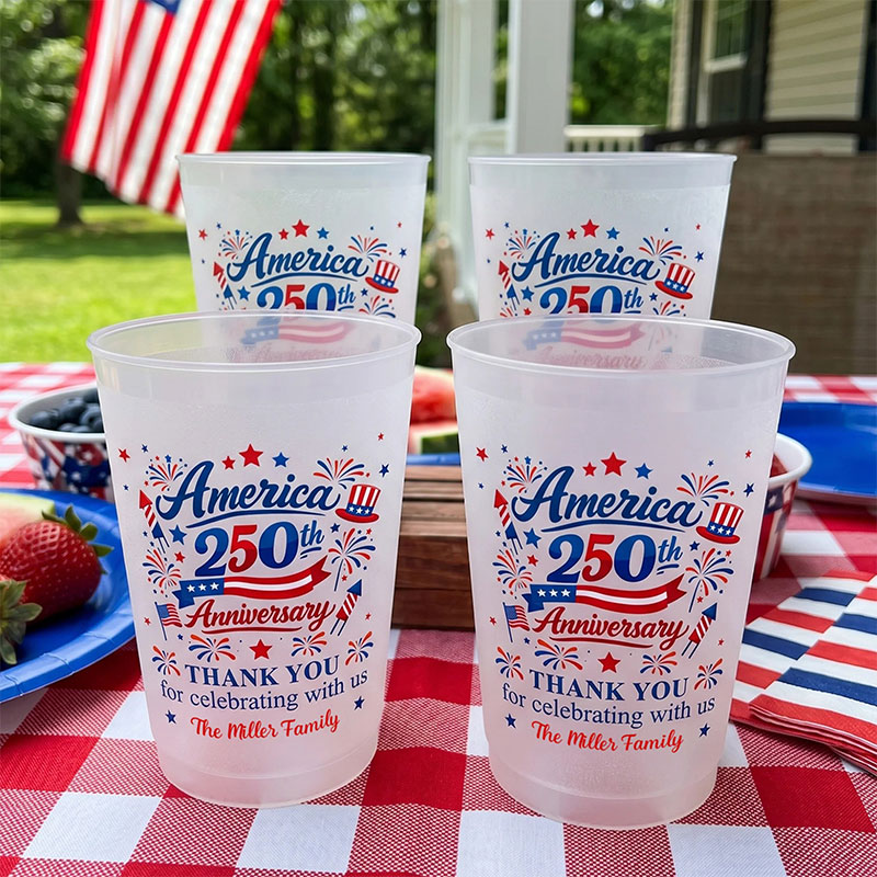 America 250th Anniversary Teacher Plastic Cup