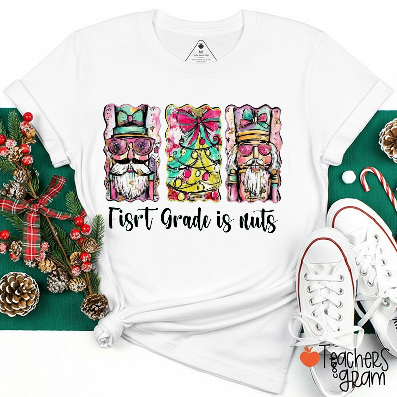 Personalized Grade Is Nuts Christmas Ballet Teacher T-Shirt