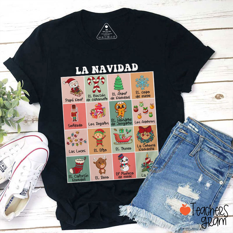 La Navidad Sapnish Teacher T-Shirt