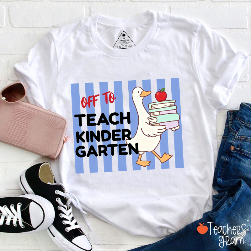 Personalized Silly Goose Off To Teach Teacher T-Shirt
