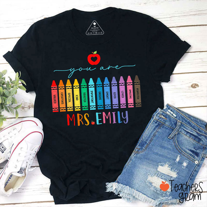 Personalized Name You Are Valued Special Kind Teacher T-Shirt