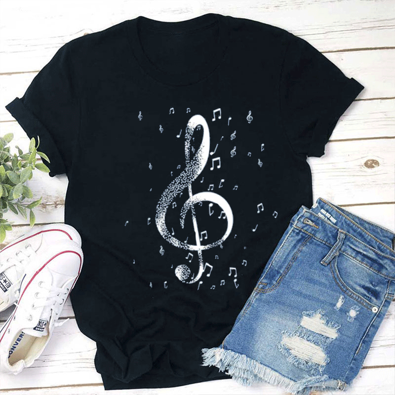 The Jumping Notes In Music Teacher T-Shirt