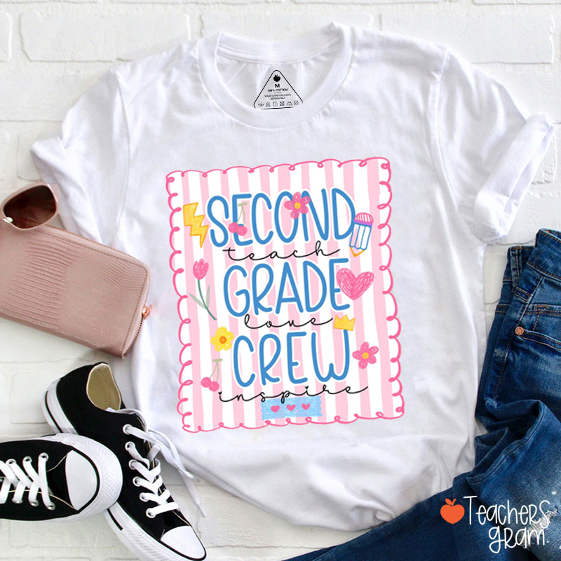 Personalized Grade Teach Love Inspire Teacher T-Shirt