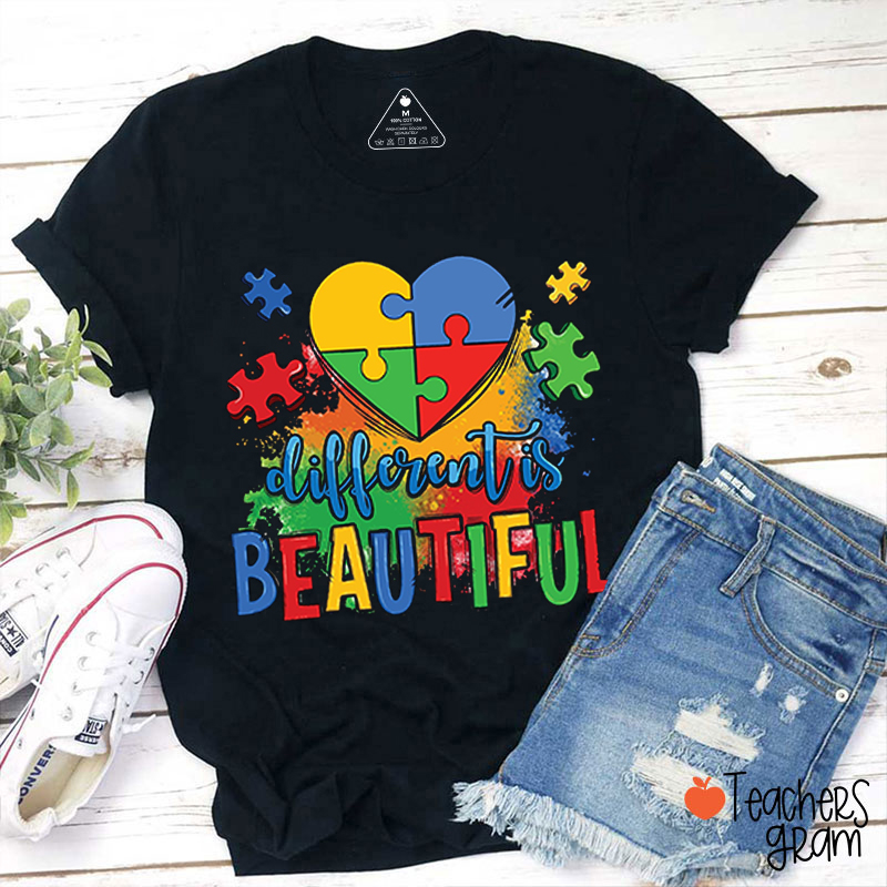 Different Is Beautiful Teacher T-Shirt