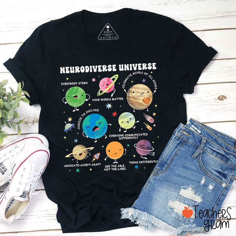 Neurodiverse Universe Teacher T-Shirt