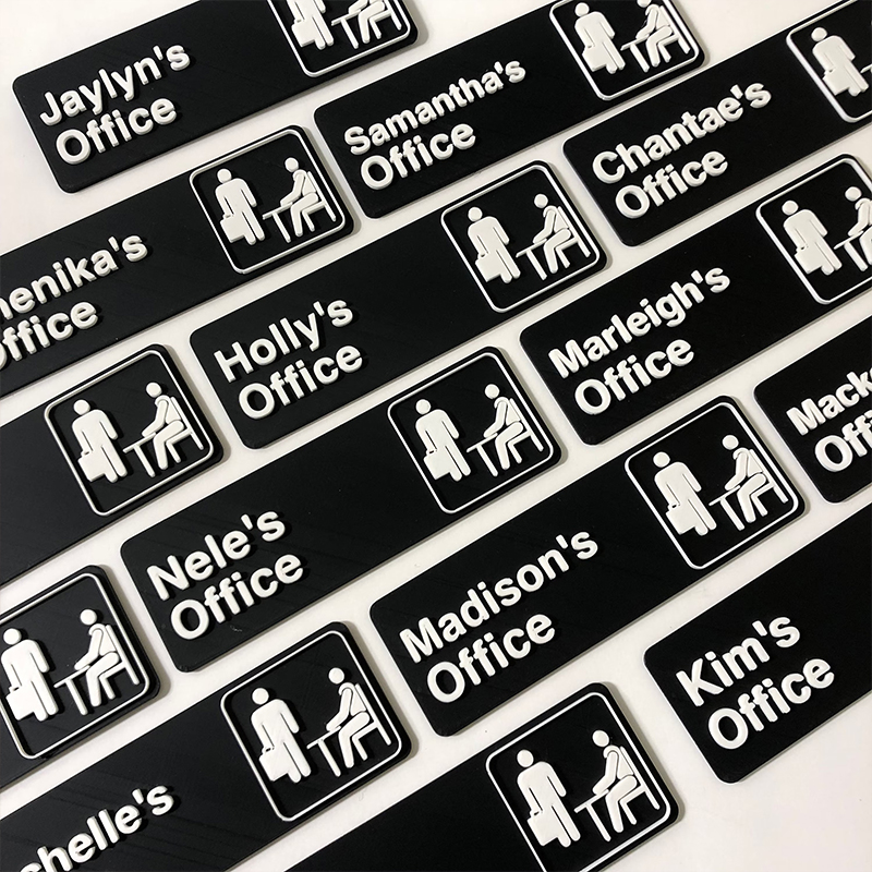 Personalized 3D Printed The Office Door Sign