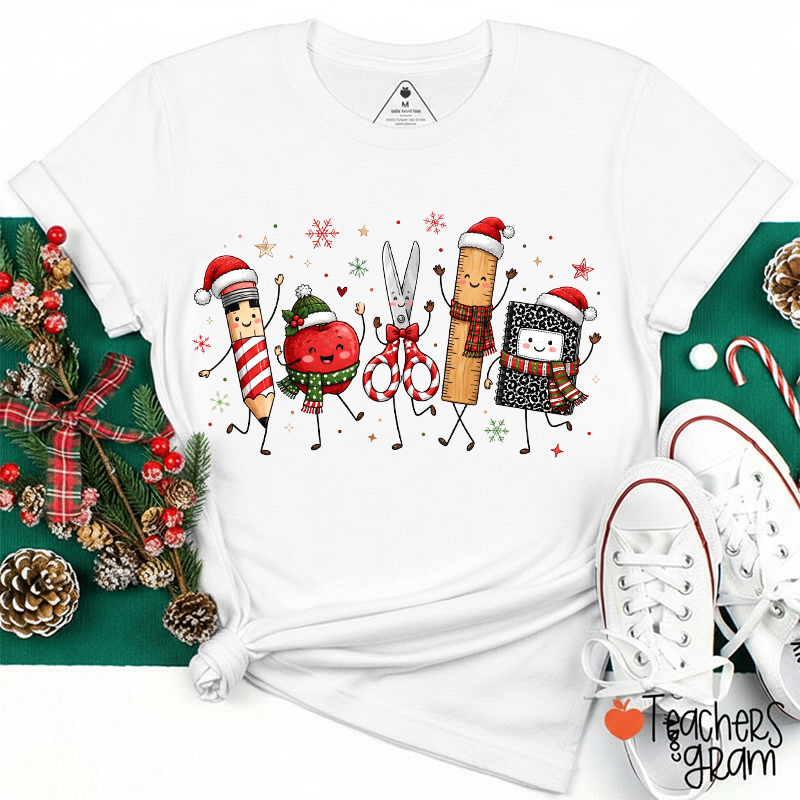 Christmas School Crew Teacher T-Shirt