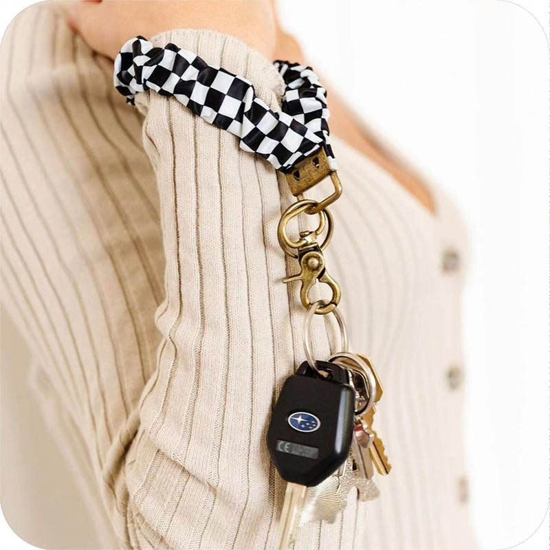 Scrunched Fabric Teacher Keychain