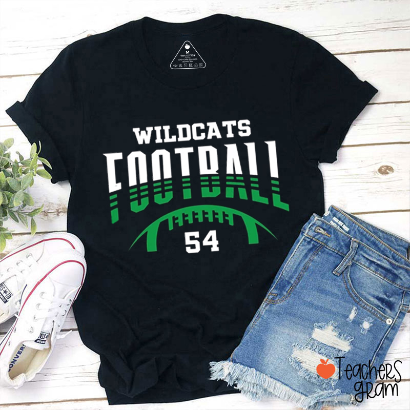 Personalized Mascot Sport And Number Game Day Teacher T-Shirt