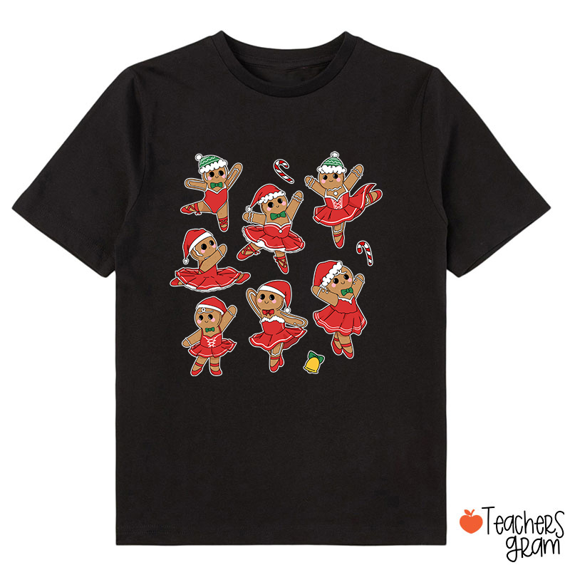 Dancing Gingerbread Christmas Class T-Shirt
