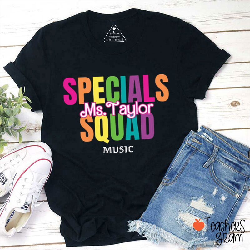Personalized Colorful Specials Squad Teacher T-Shirt
