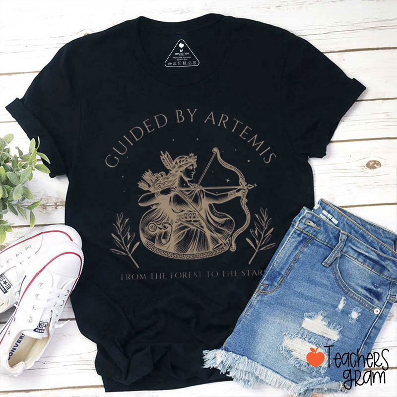 Guided By Artemis Teacher T-Shirt