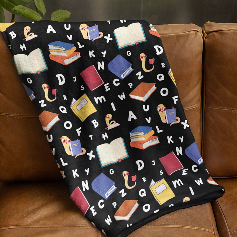 Bookworm Alphabet Teacher Blanket