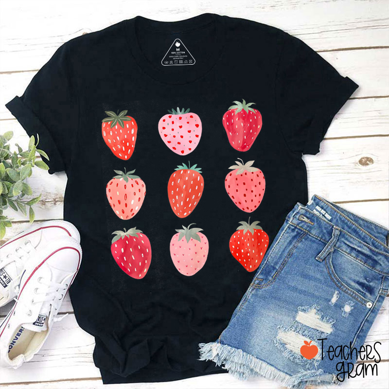 Strawberry Comfort Colors Teacher T-Shirt