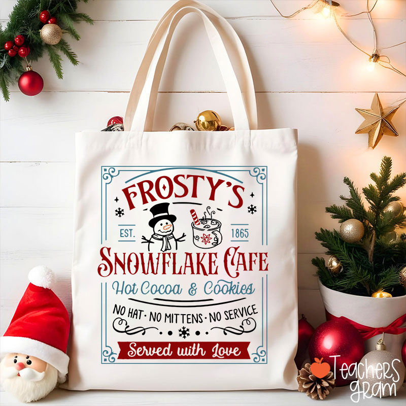 Frosty's Snowflake Cafe Teacher Tote Bag