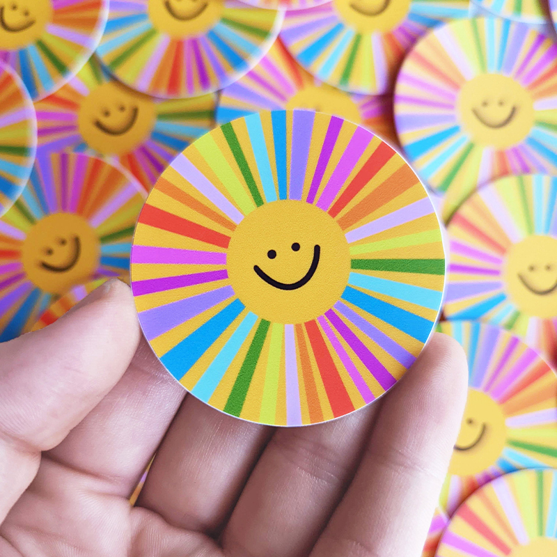 Happy Little Sun Teacher Stickers