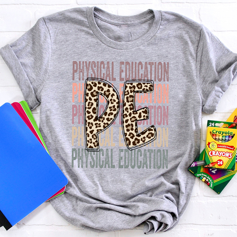 Leopard Print Physical Education Teacher T-Shirt