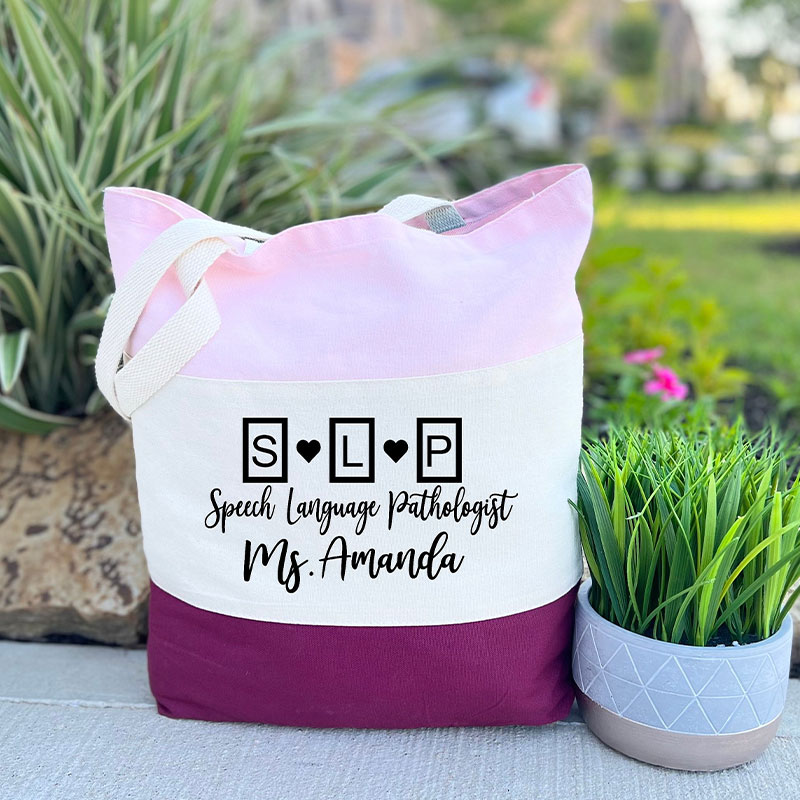 Personalized Speech Language Pathologist Teacher Tote Bag