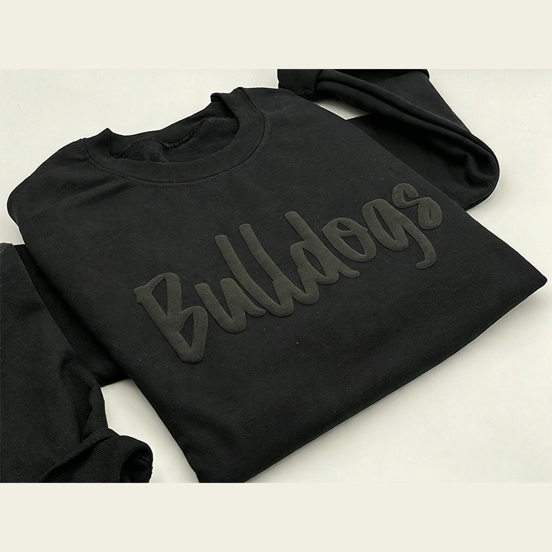 Personalized Mascot Sport Name Number Puff Print Teacher Sweatshirt