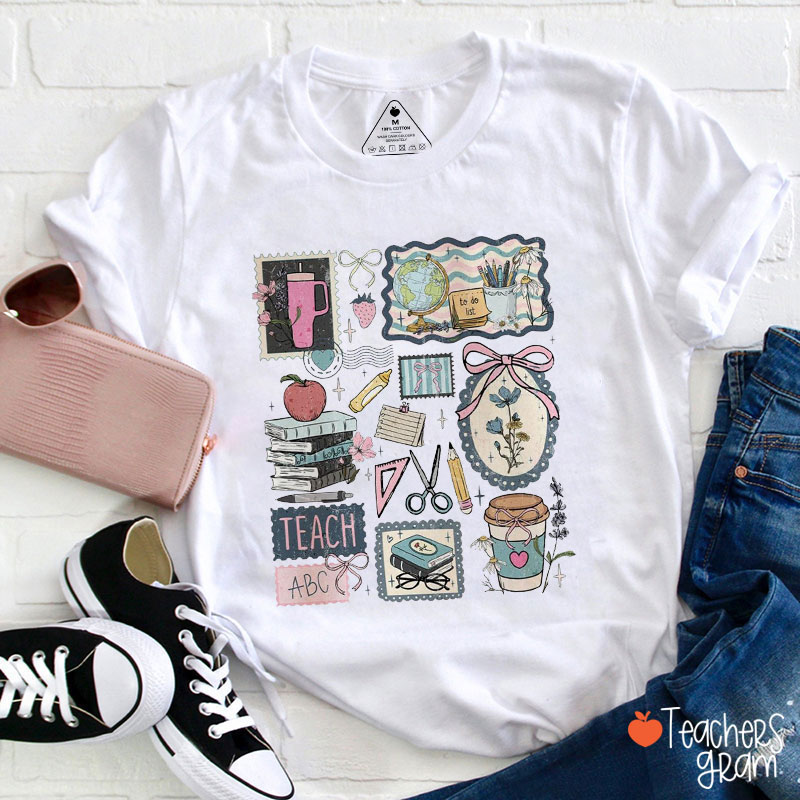 Librarian Scrapbook Stamp Teacher T-Shirt