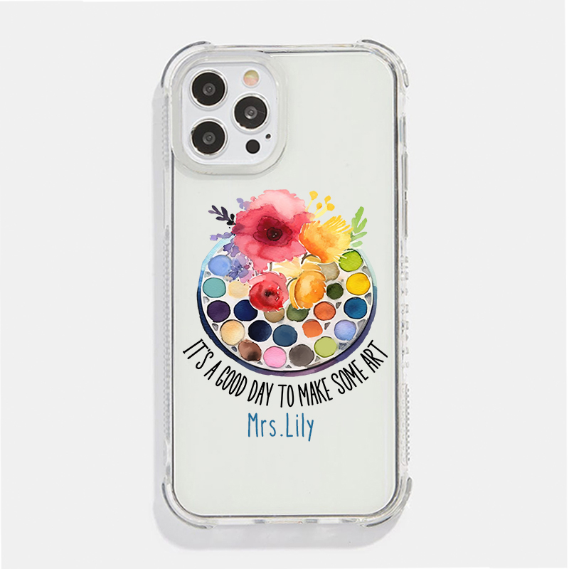 iPhone 14 15 Series Personalized It's A Good Day To Make Art Soft Gel TPU Case