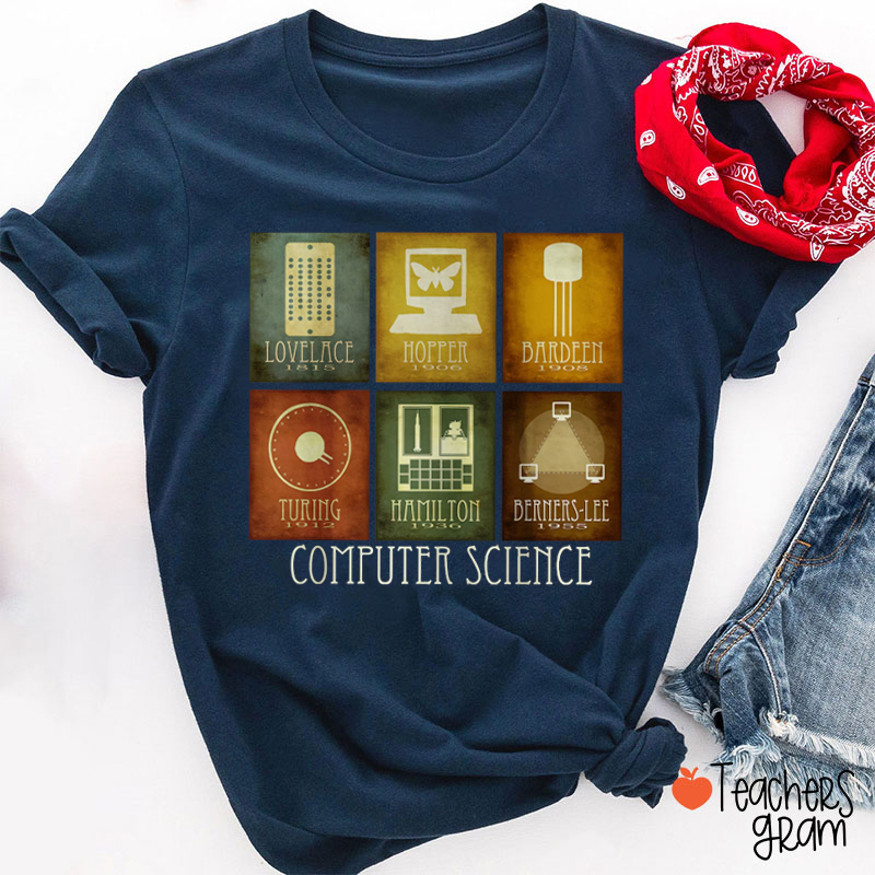 Retro Style Computer Science Teacher T-shirt