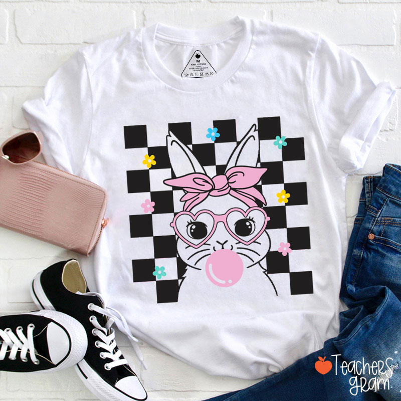 Cute Bunny Easter Teacher T-Shirt