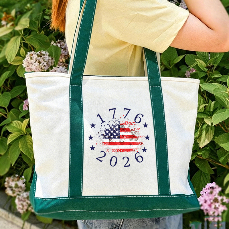 USA 250th Anniversary 1776-2026 Teacher Canvas Tote Bag