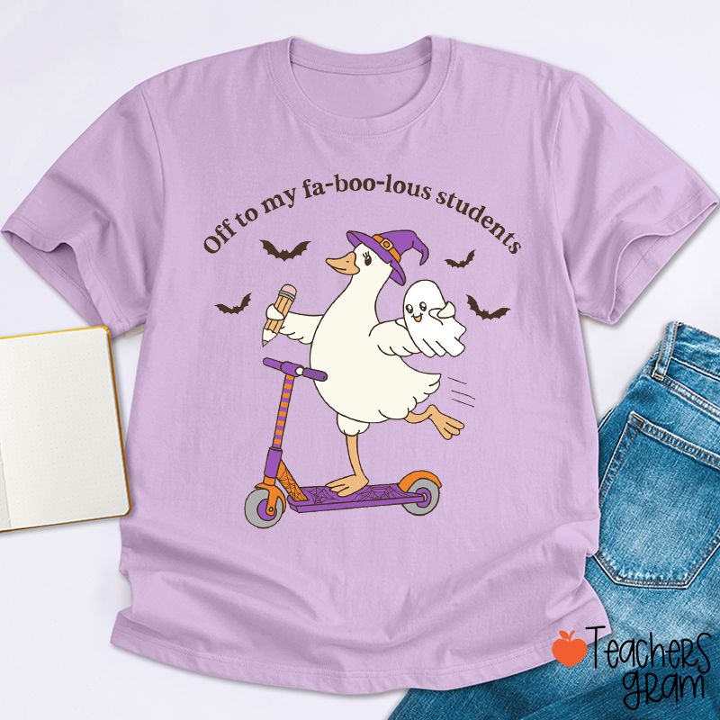 Silly Goose Halloween Fa‑boo‑lous Students Teacher T‑Shirt