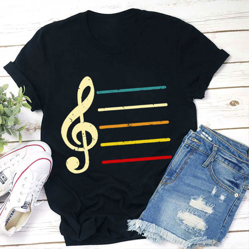 Symphony Music Notes Teacher T-Shirt