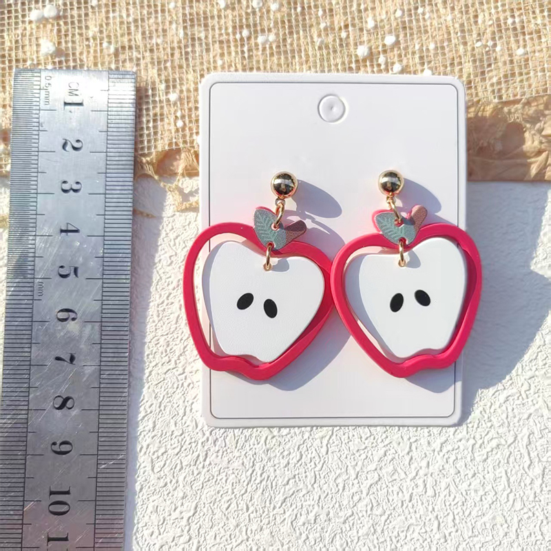 Cute Apple Pencil Teacher Acrylic Earrings