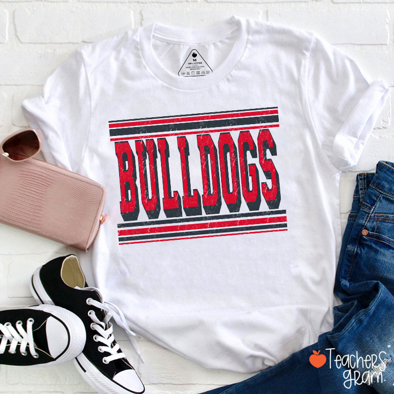 Personalized Mascot Retro School Spirit Teacher T-Shirt