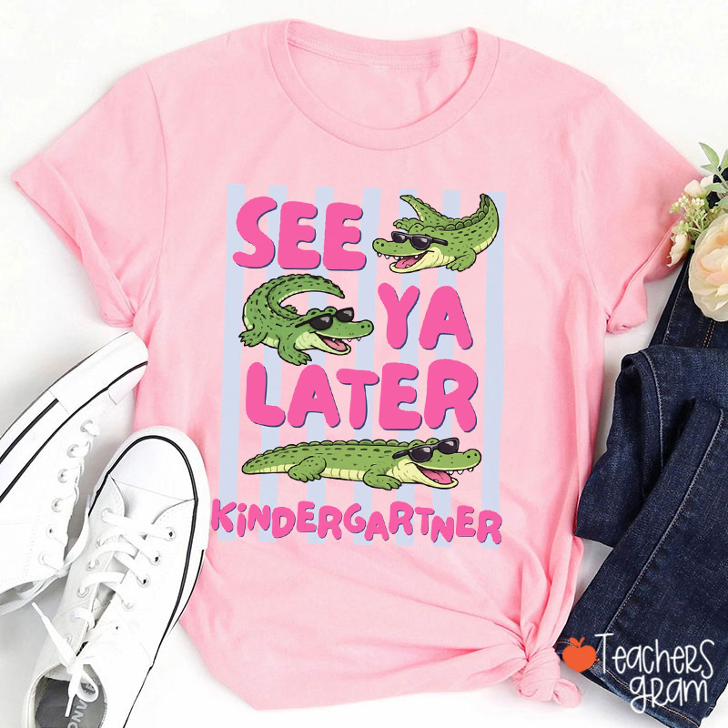 Personalized Grade See Ya Later Teacher T-Shirt