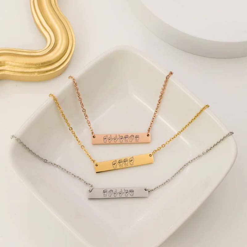 Personalized Sign Language Teacher Necklace