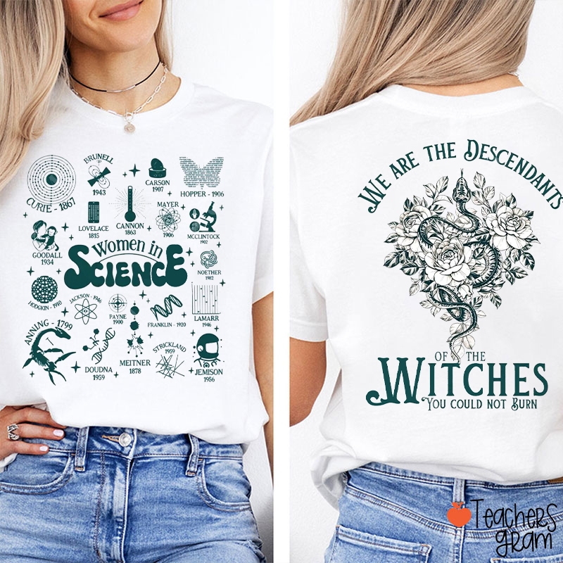 Women In Science Teacher Two Sided T-Shirt