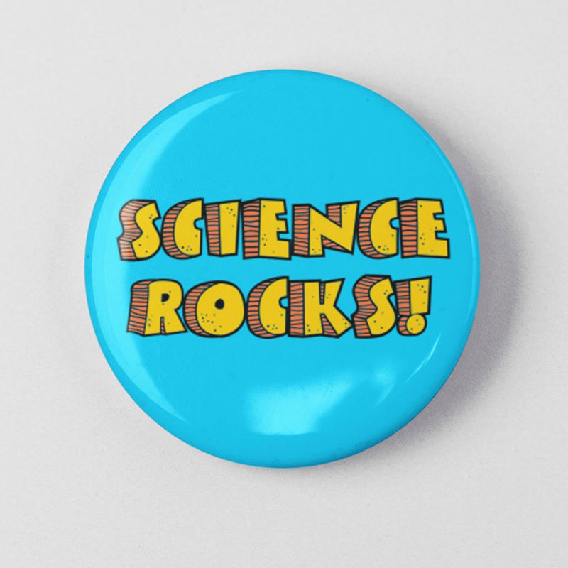 Science Rocks Teacher Pinback Button