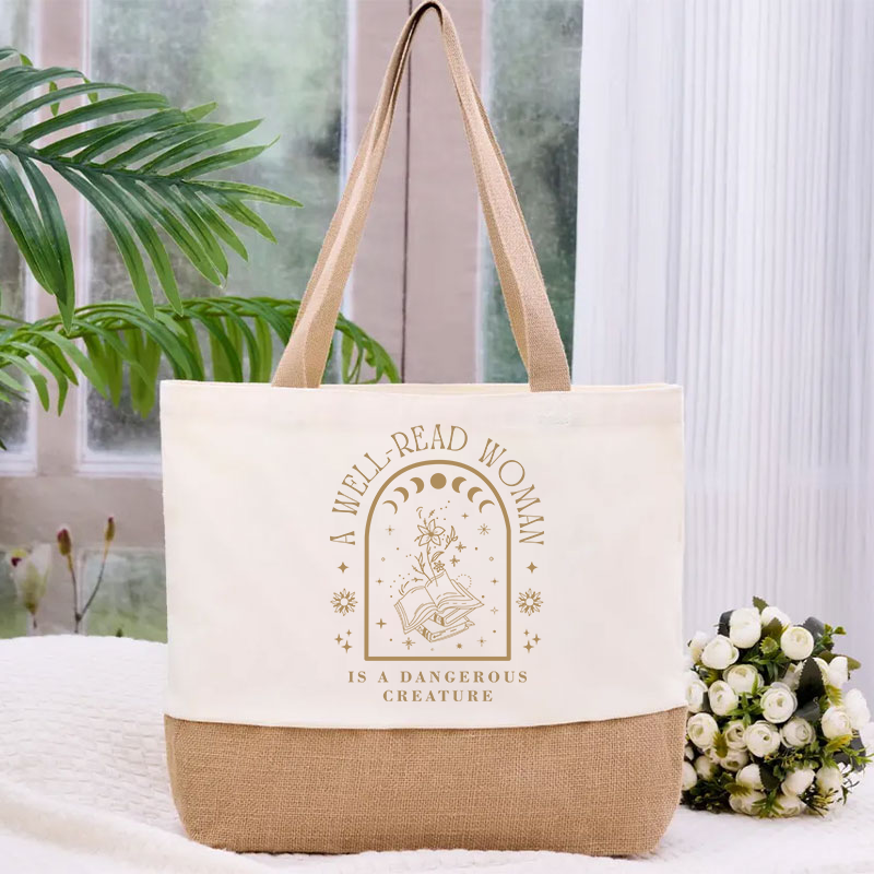 A Well Read Woman Is A Dangerous Creature Teacher Canvas Tote Bag