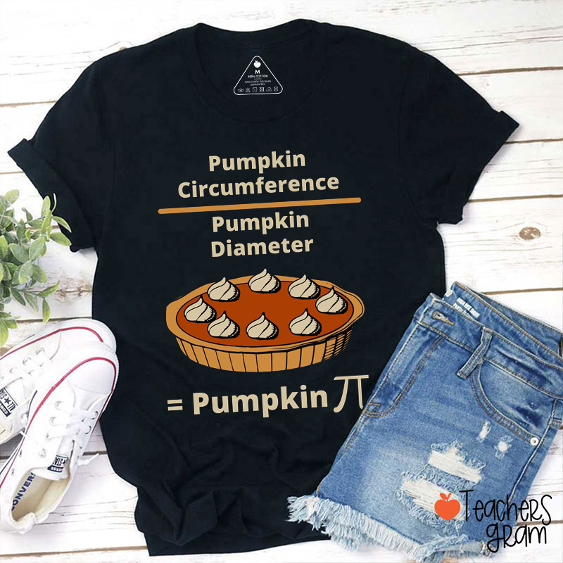 Pumpkin Pi Thanksgiving Math Teacher T-Shirt