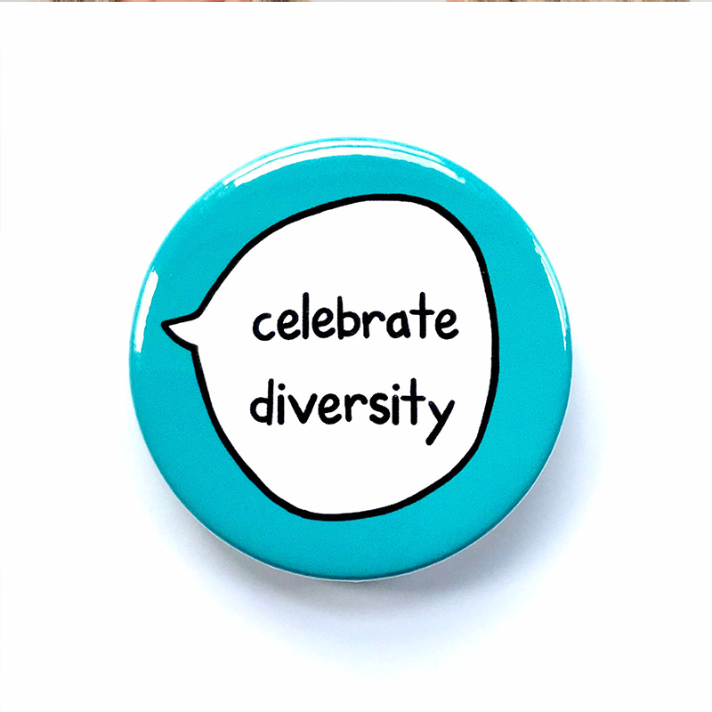 Celebrate Diversity Teacher Pinback Button