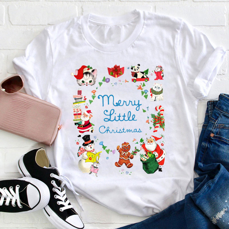 Merry Little Christmas Teacher T-Shirt