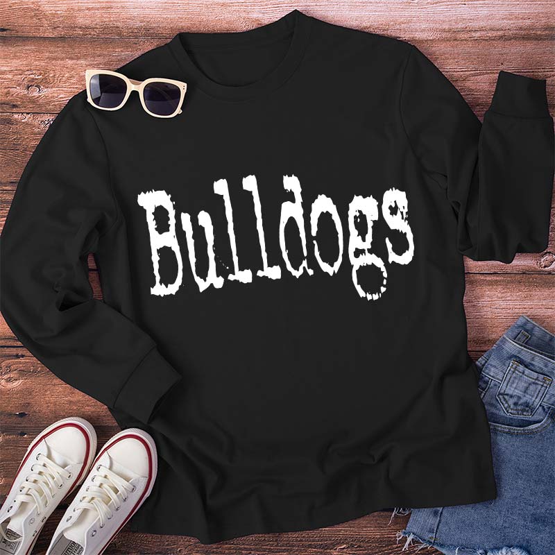 Personalized Mascot Printer Fonts Game Day Teacher Long Sleeve T-Shirt