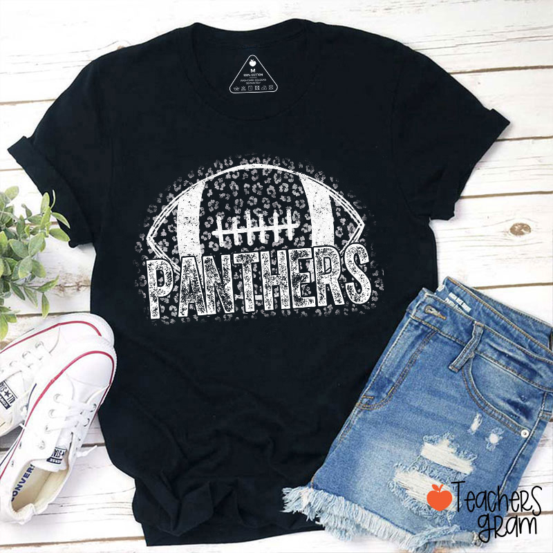 Personalized Mascot And Sport Leopard Game Day Teacher T-Shirt