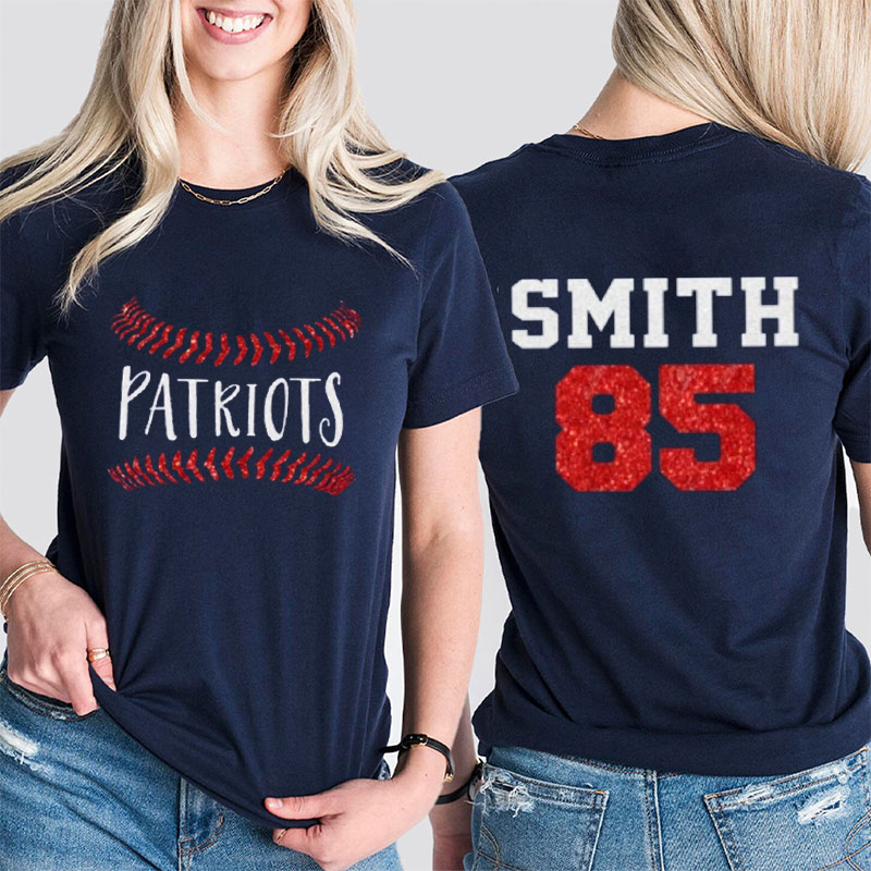 Personalized Go Baseball Teacher Two Sided T-Shirt
