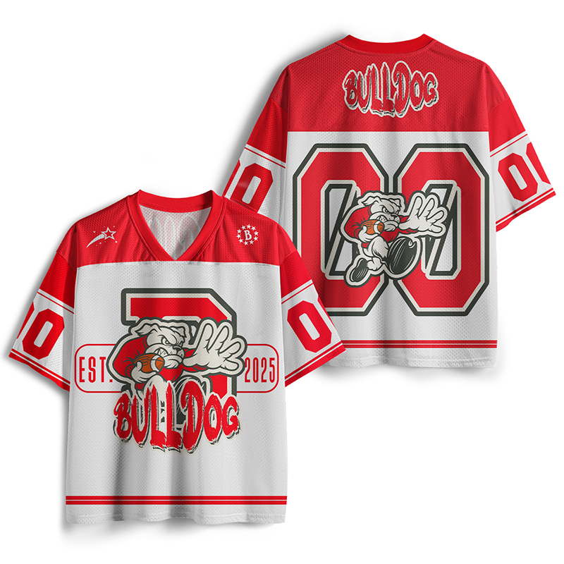 Personalized Number Bulldogs Teacher Mesh Jersey