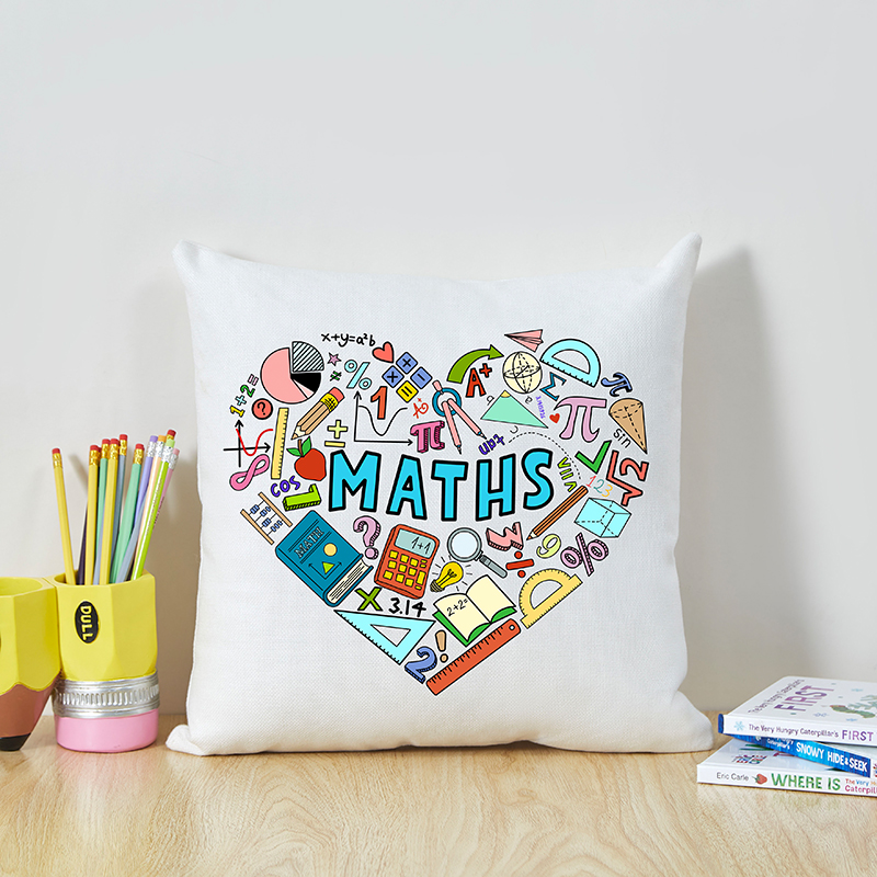 I Love Math Wholeheartedly Teacher Cushion