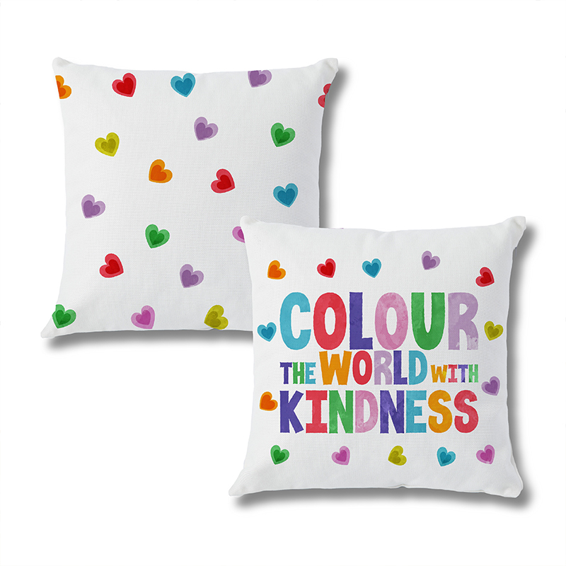 Color The World With Kindness Teacher Two Sided Cushion