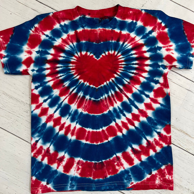 Red White And Blue Heart Teacher Eco Oversized Graphic T-Shirt