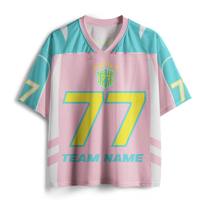 Personalized Team Name And Number Shield Star Teacher Mesh Jersey