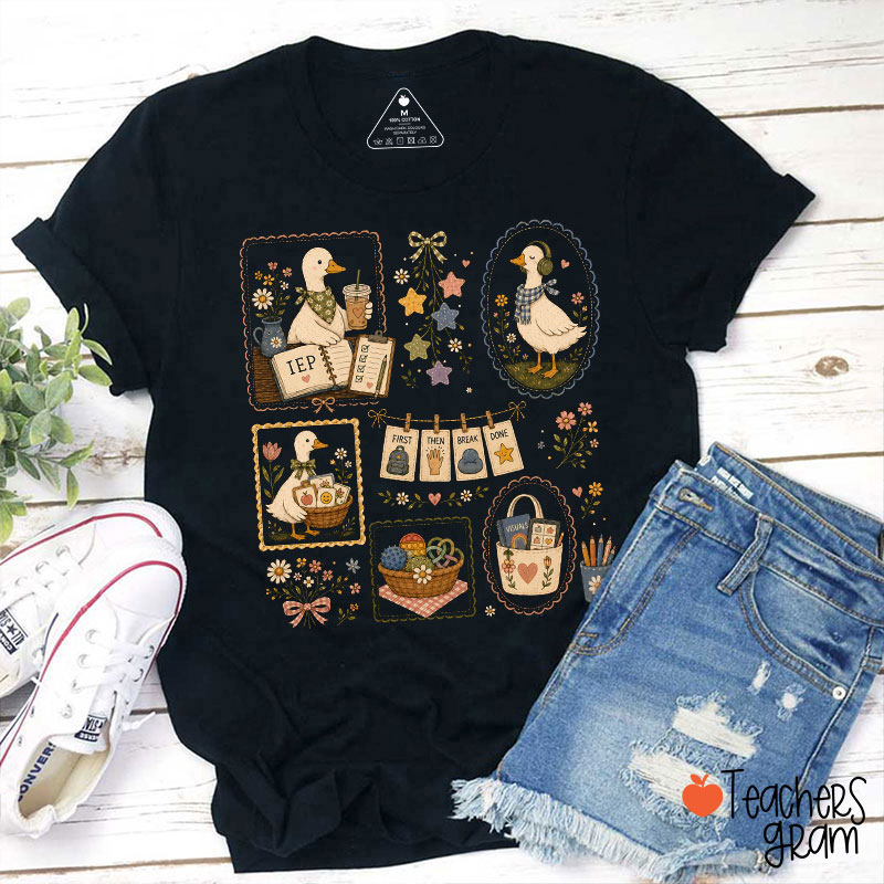 Vintage Style Duck SPED Teacher T-Shirt